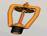 带有热敏玻璃灯泡的消防喷头